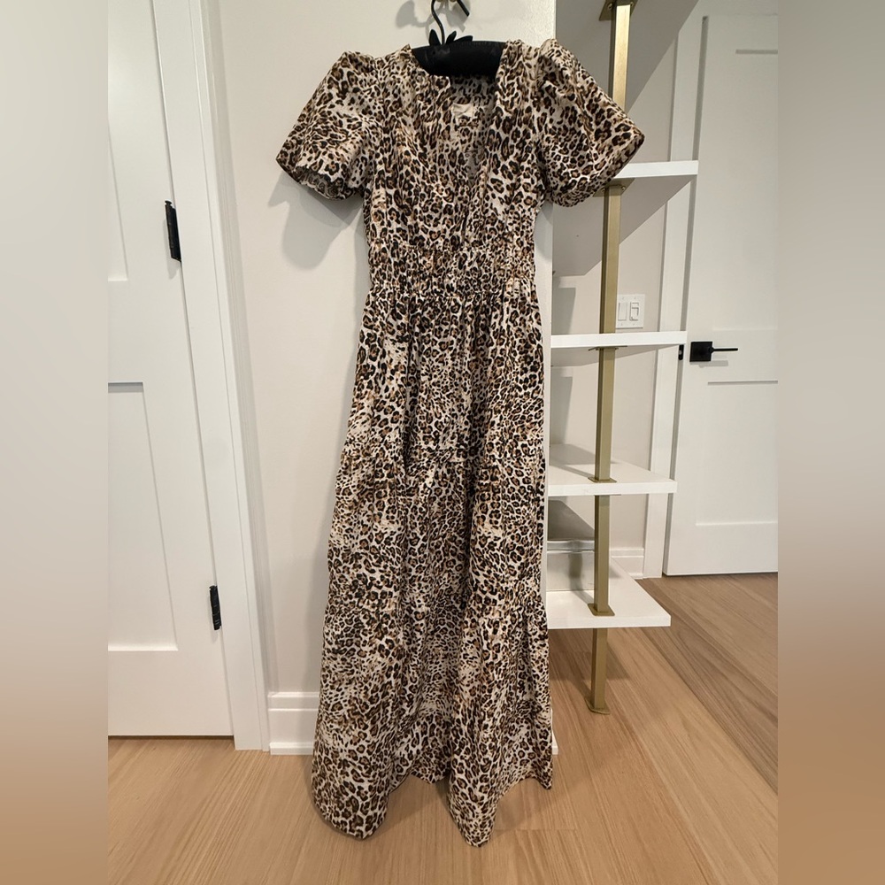 Anthropologie Somerset Animal Print Maxi Dress